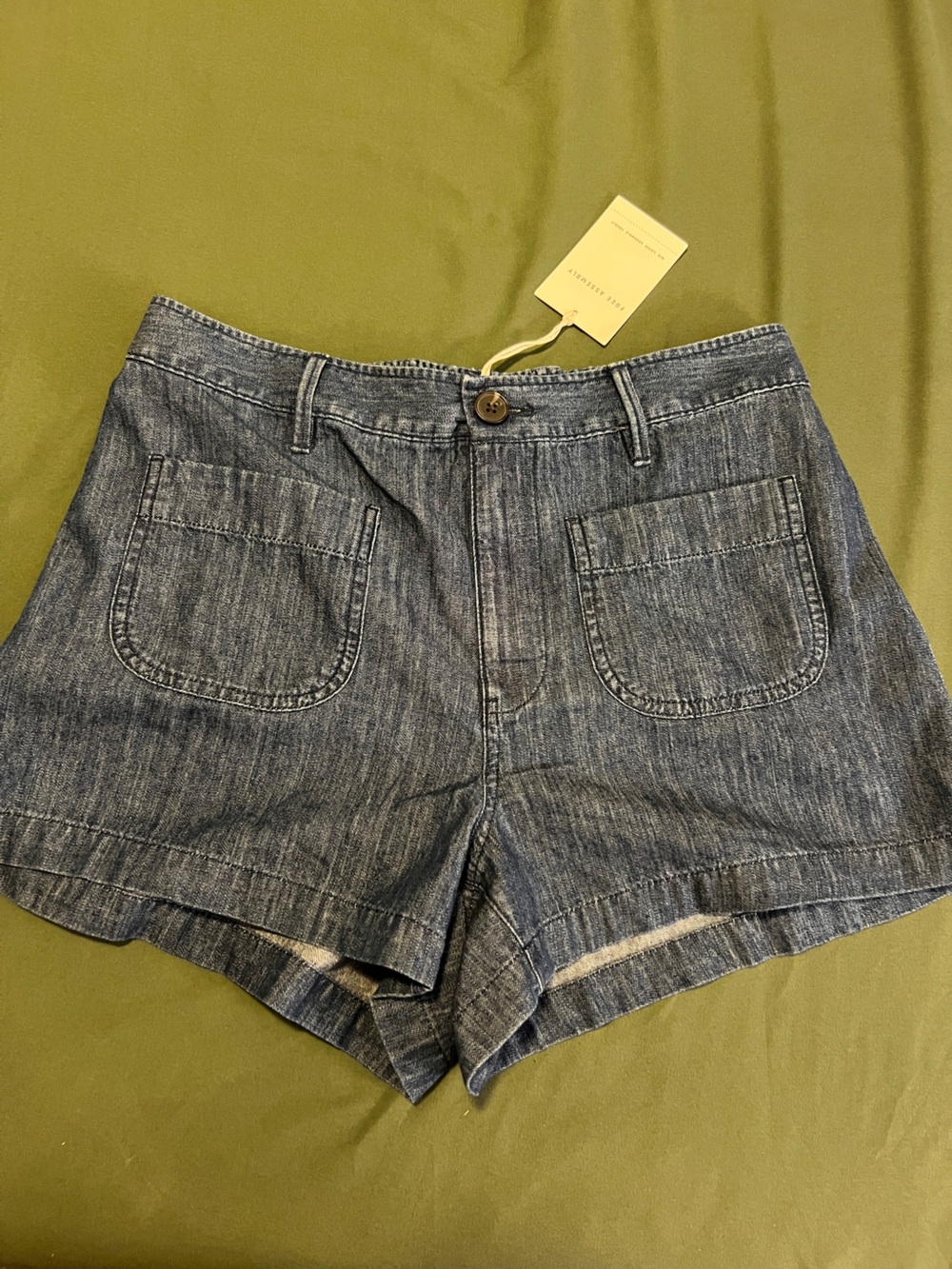 Women's Blue Lightweight Denim Shorts Size M